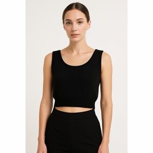 ST. JOHN x Vintage Santana Knit Cropped Shell / Sweater Vest